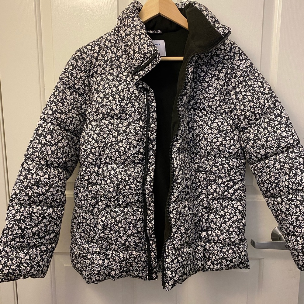 Floral puffy jacket